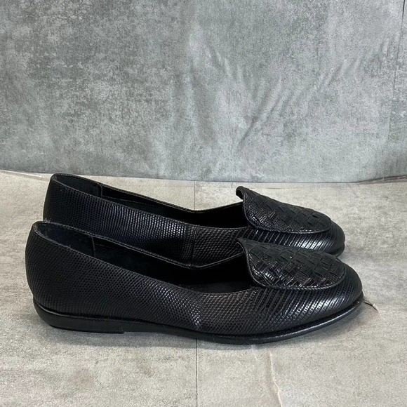 Aerosoles Women's Black Snake Print Brielle Slip On Leather SZ 6.5 - Picture 1 of 8